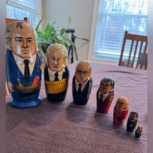 Russian Nesting Dolls Set 7 Matryoshka Soviet Union Cold War political history